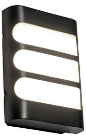 Aplică modernă neagră cu LED inclusă IP44 - Gaev